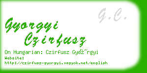 gyorgyi czirfusz business card